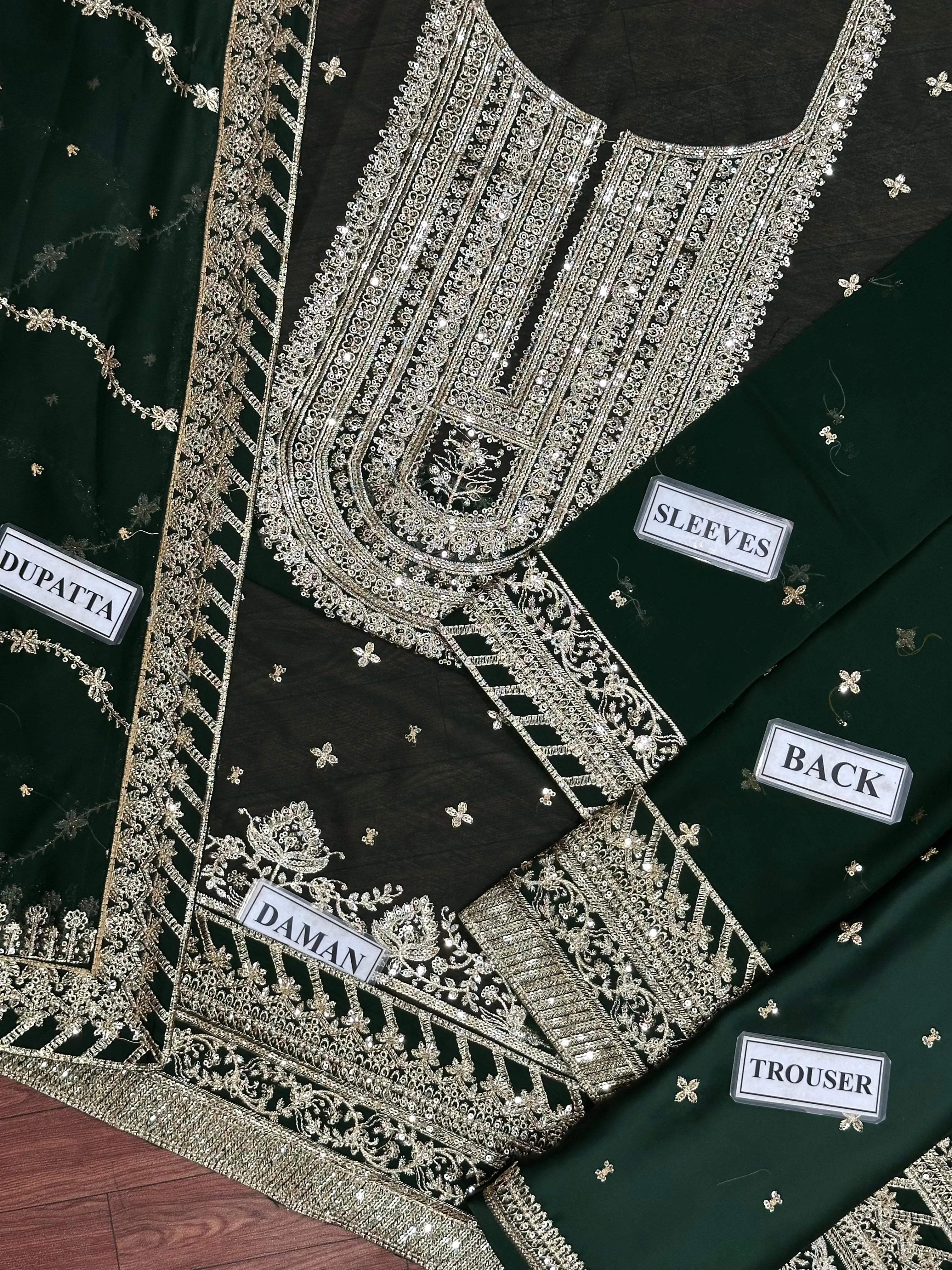 Asim Jofa Chiffon Suit – New Colour (Unstitched, Premium Version)