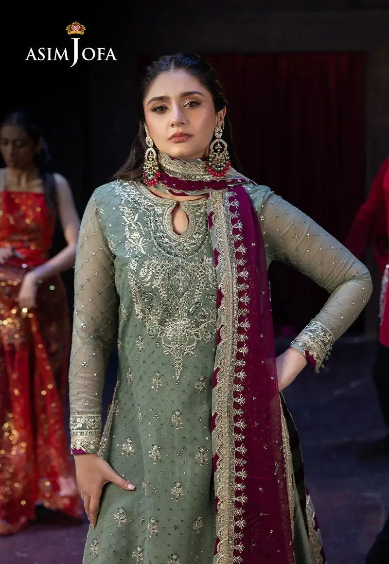 Asim Jofa Chiffon Embroidered Collection (Unstitched | Premium Version)