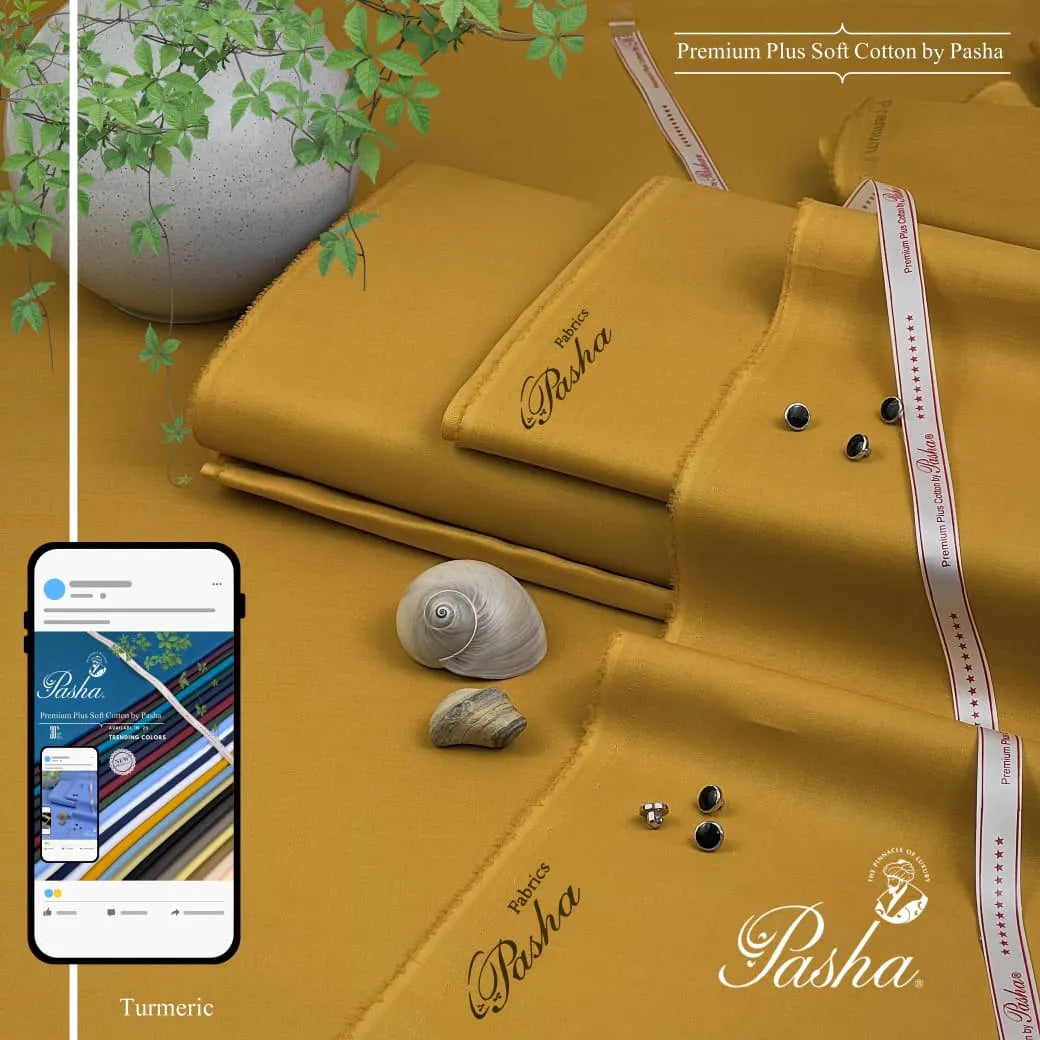 PASHA -Premium Plus - Soft Cotton - Turmeric