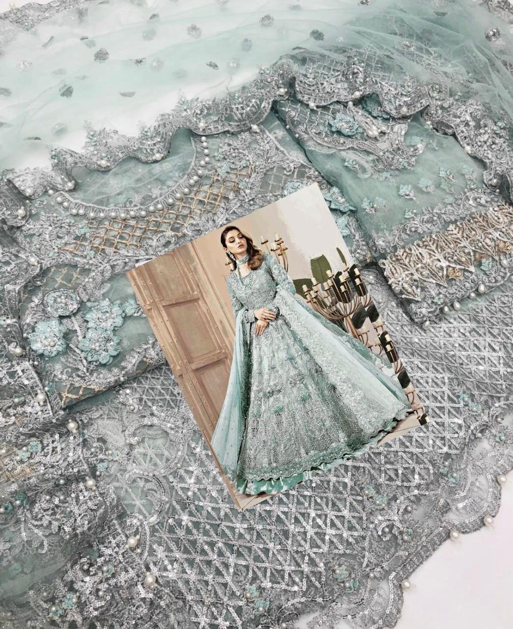 MARIA B bridal maxi long frock we