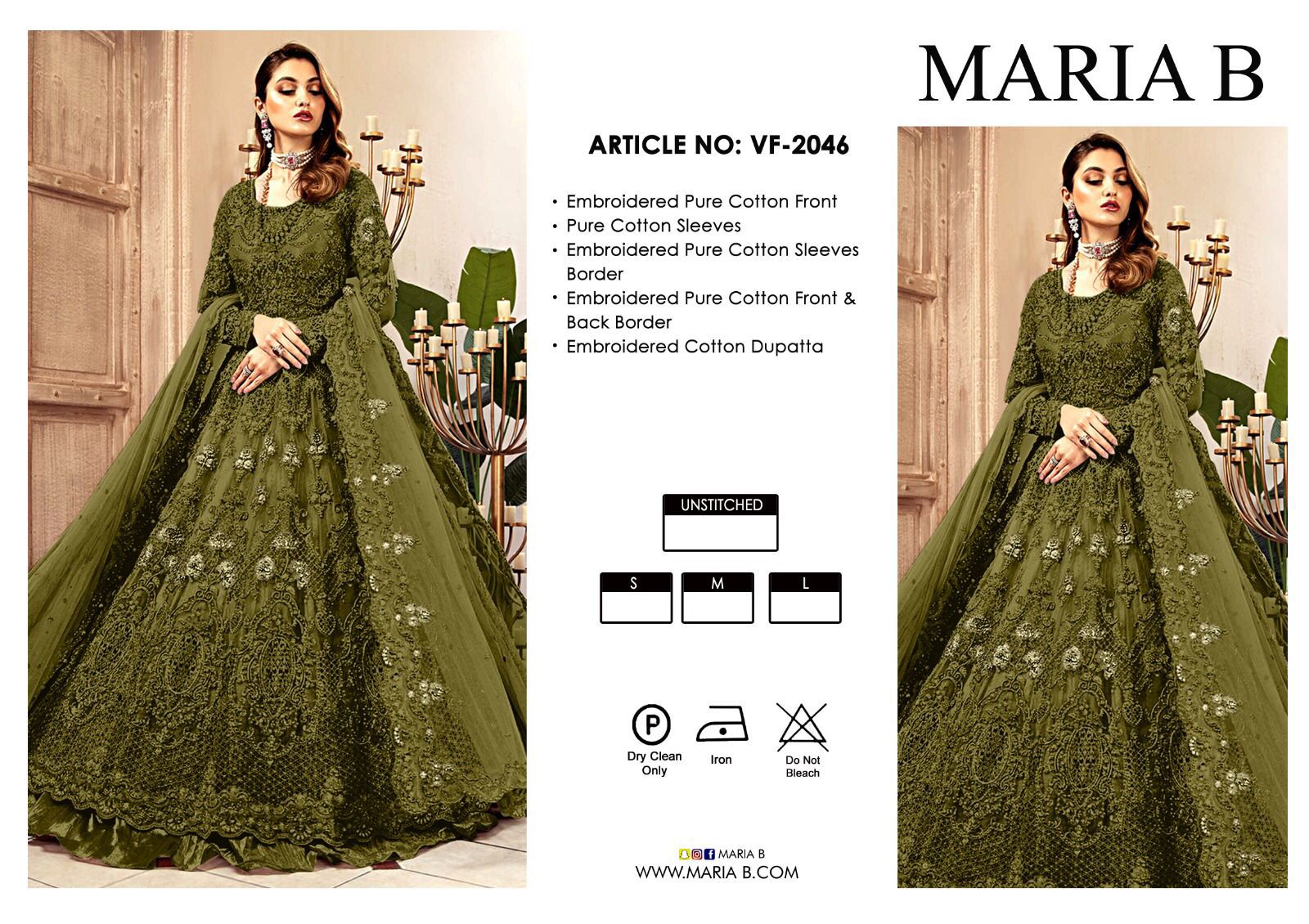 MARIA B bridal maxi long frock