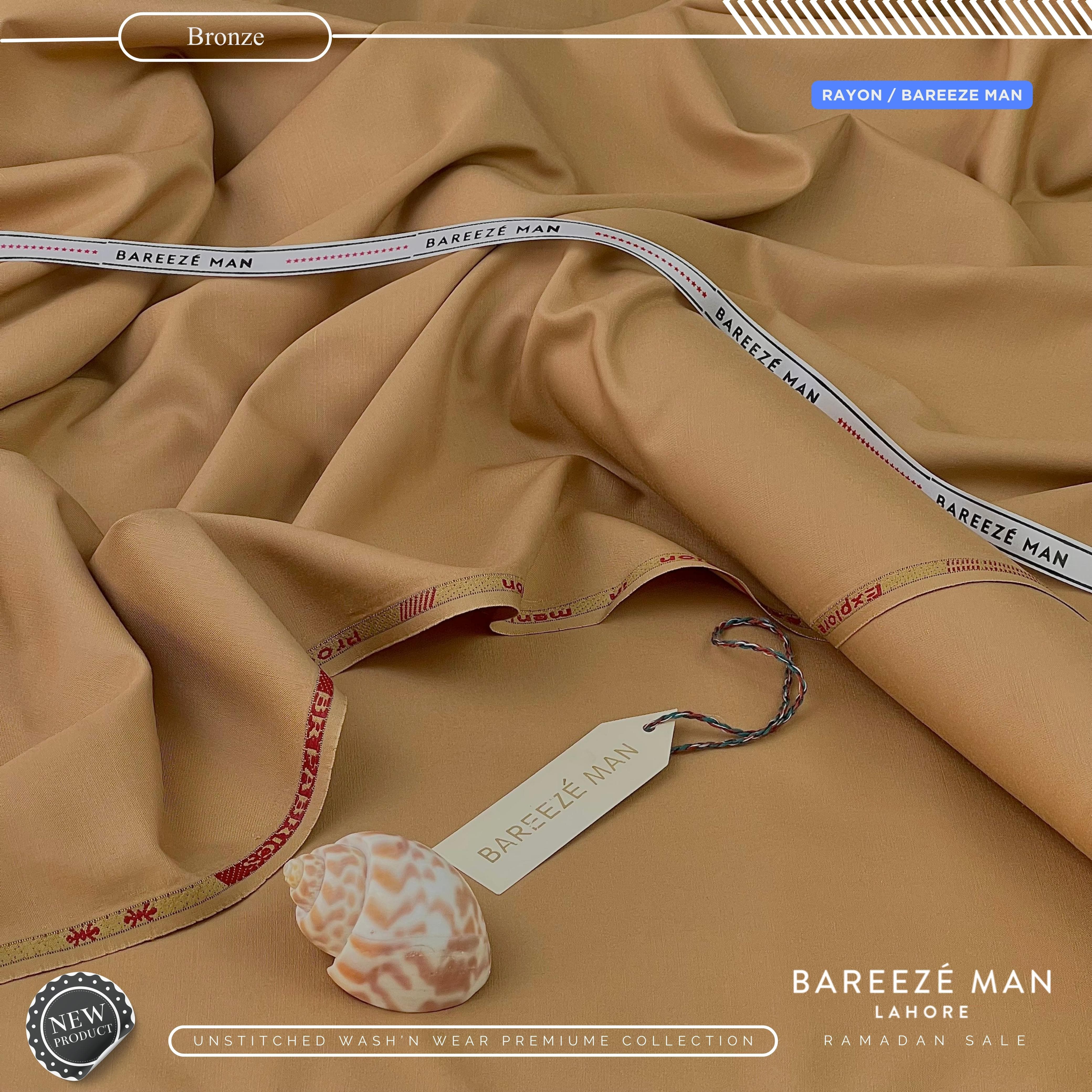 BAREEZE' MAN - Premium Rayon Wash'n Wear (Summer Collection) - BRONZE