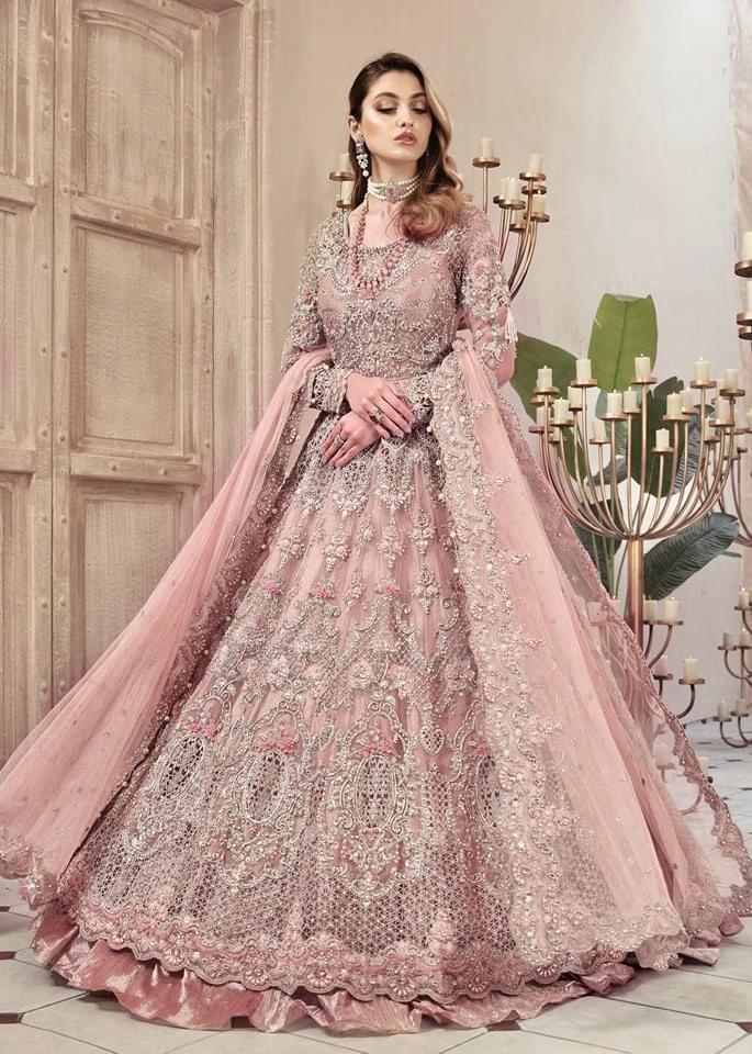 MARIA B bridal maxi long frock