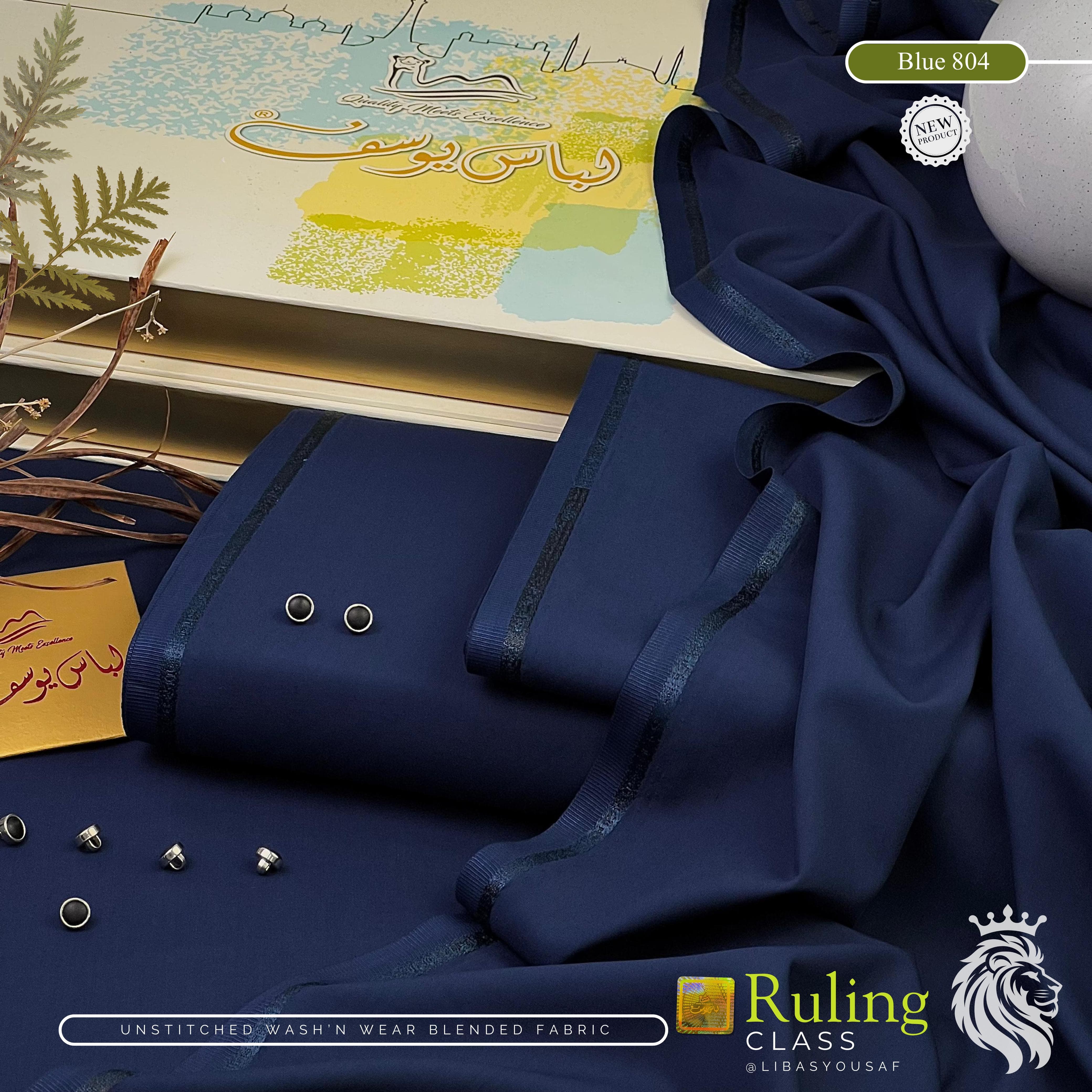 Rulling Class | Crafted by Libas e Yousaf | Wash & Wear | Four Season |BLUE 804