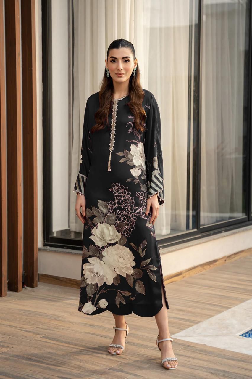 LULUSAR ⏐ SILK ⏐ FLORAL DIGITAL PRINTED ⏐UNSTITCHED ⏐ 3 PC ⏐