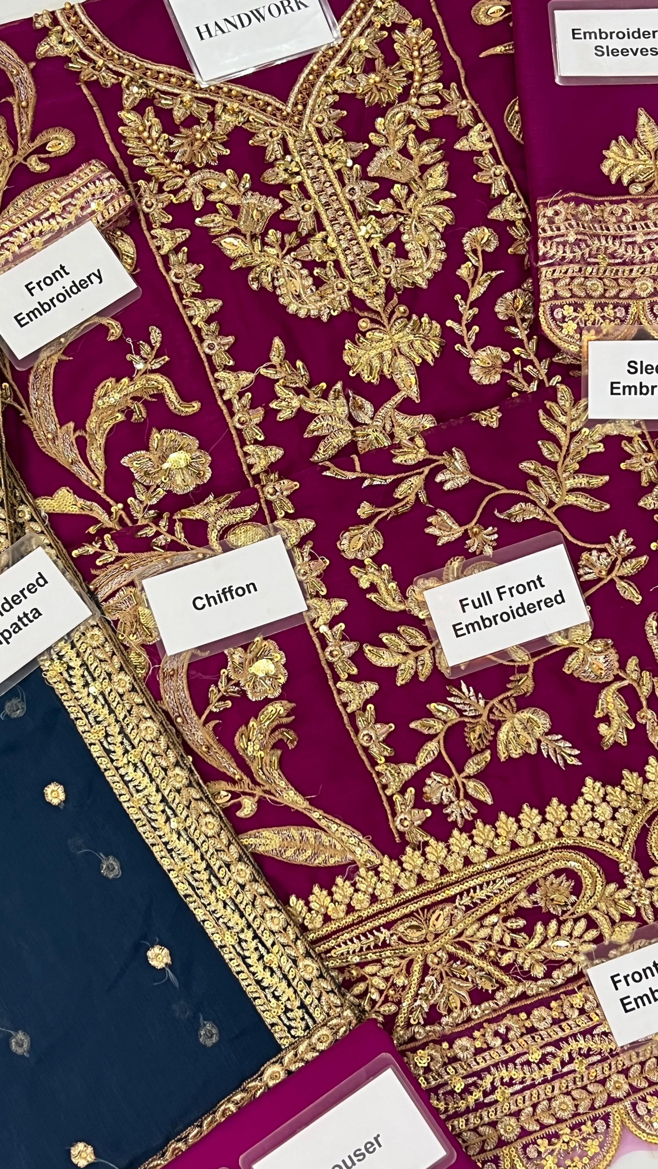 ASIM JOFA ⏐ CHIFFON ⏐ HAND  EMBROOIDERED ⏐ WEDDIING EDITION