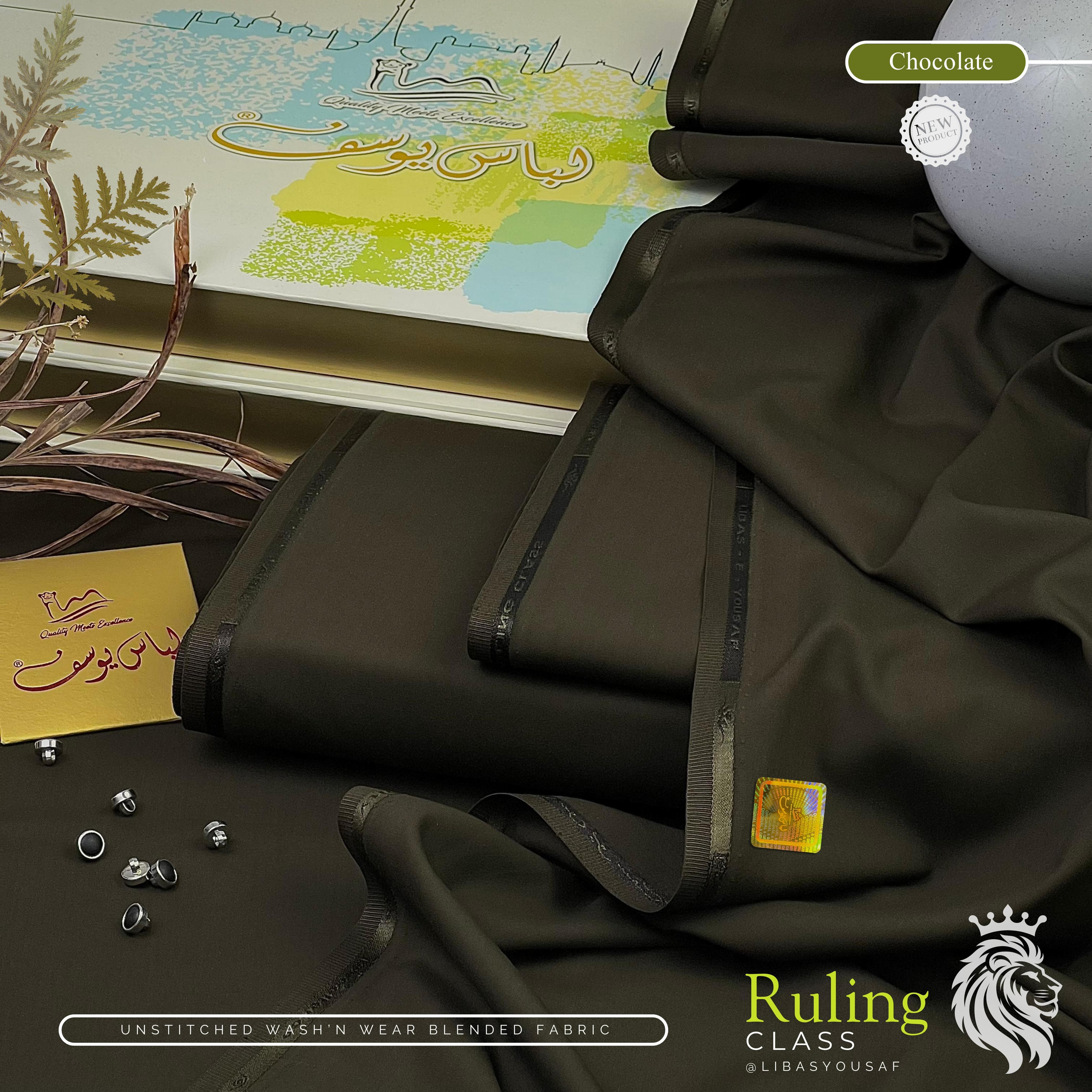 Rulling Class | Crafted by Libas e Yousaf | Wash & Wear | Four Season| CHOCLAT