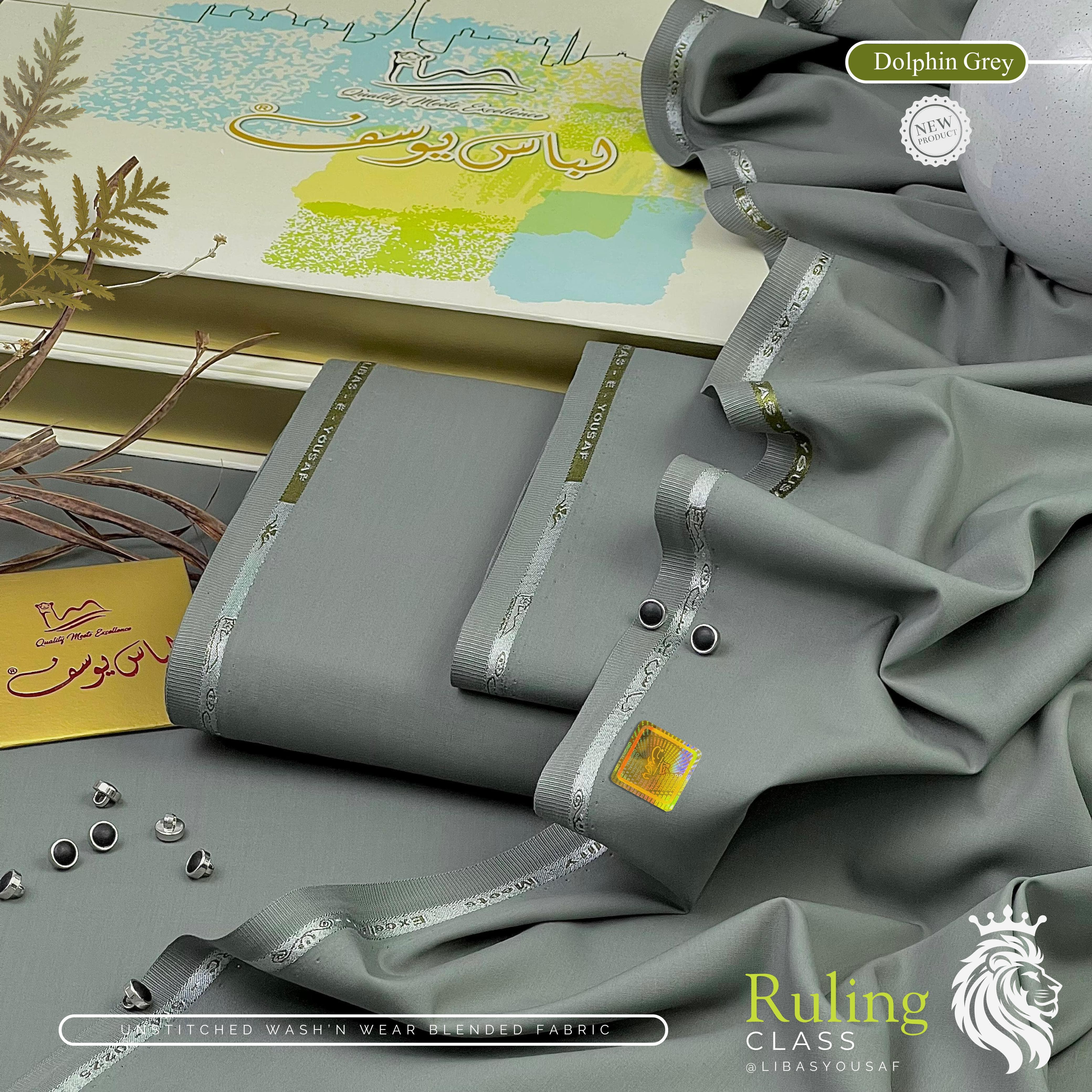 Rulling Class | Crafted by Libas e Yousaf | Wash & Wear | Four Season| DOLPHIN GRAY