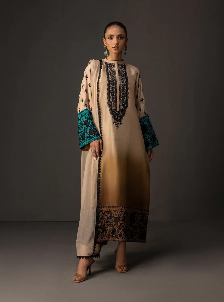 LULUSAR ⏐ SILK ⏐ FLORAL DIGITAL PRINTED ⏐UNSTITCHED ⏐ 3 PC ⏐